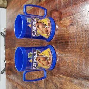 Camel 75th Birthday Blue Retro Mugs